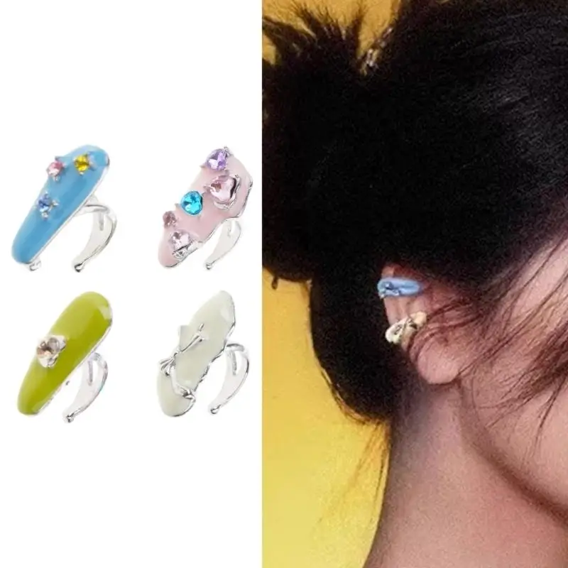  4Pcs Alloy Novelty Ear Cuffs Secure Comfort Fit Everyday Wear Birthday Gift for Friend Family Women Accessories
