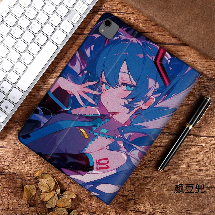 Imagem -03 - Capa Anime Miku Hatsune para Samsung Galaxy Tab a7 Lite 8.7 s9 Plus Capa Tri-fold s6 Lite Tab s8 Plus 2023