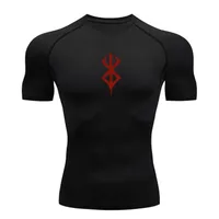 Summer Running T-Shirt Men Short Sleeve Compression Shirt Gym Sports Top White & Black Quick Dry Breathable MMA Fitness Clothing