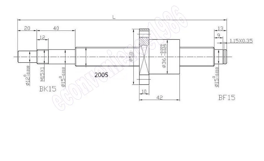 Imagem -04 - Jogo Linear do Trilho e do Acoplamento Hgr20 300 mm a 2000 mm Rm1204 1604 1605 1610 1616 2005 2010 2023 2505 2525 Ballscrew e bf bk e Ballscrew Peças 2