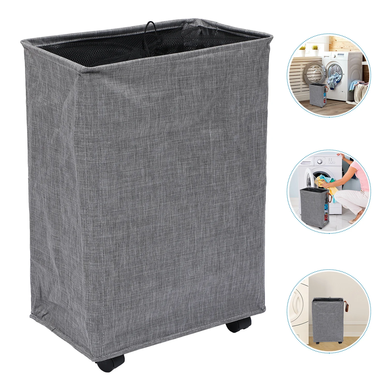 

Foldable Laundry Hamper With Wheels Handle Space Saving Laundry Bag For Bedroom Bathroom Dorm Portable Dirty