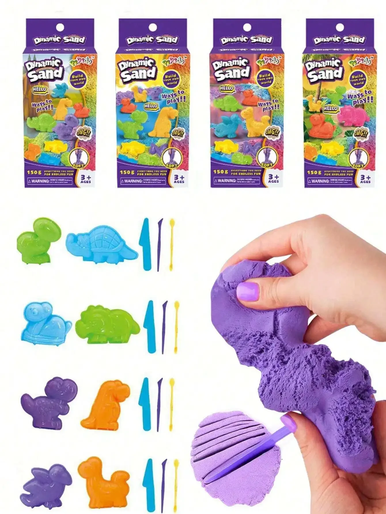 1 مجموعة لعبة الفضاء مجموعة قوالب الرمل ماجيك كلاي الطين الملون البلاستيسين الرمال الملونة مجموعة ألعاب تعليمية ، إرسال مجموعة من الأدوات (4 أنماط ،