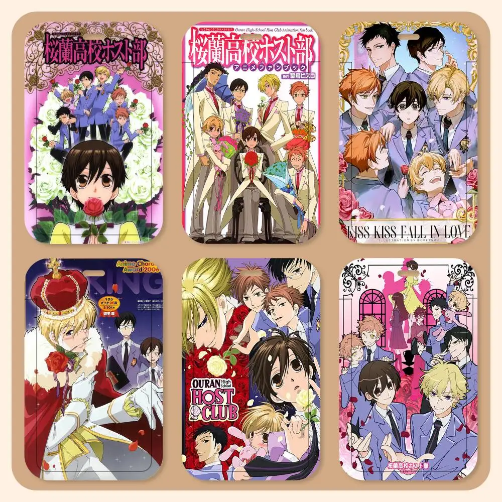 

Держатели для карт с логотипом аниме-шоу «Хай-скул» (Ouran High School), шейные держатели для студенческих удостоверений, держатели для карт контроля доступа
