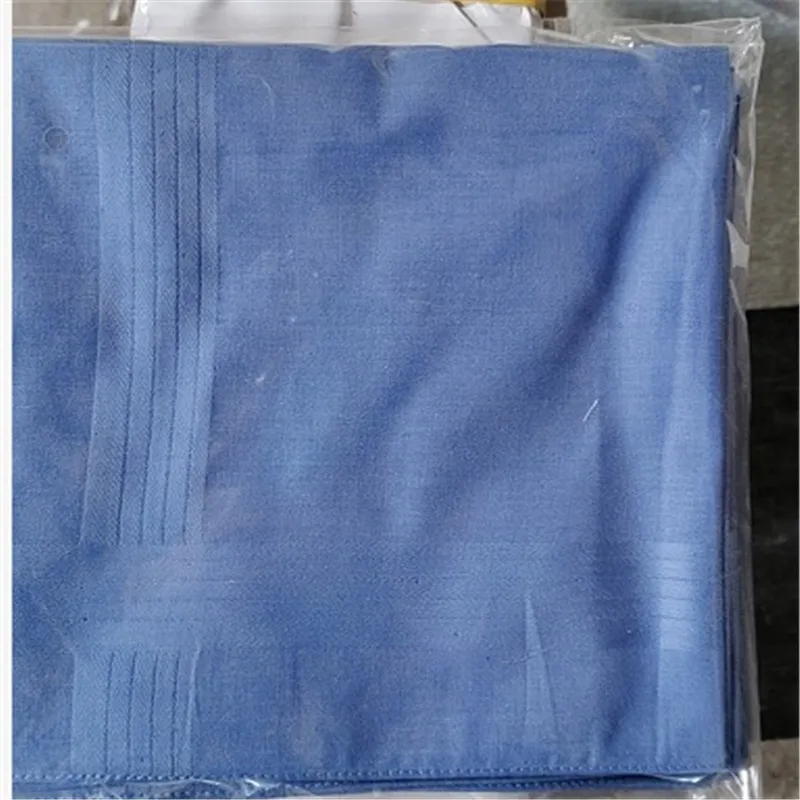 5Pcs/set 40x40cm Solid Color Blue White Pocket Squares For Men Handkerchiefs Soft Cotton Suit Sweat Hankies Party Gift