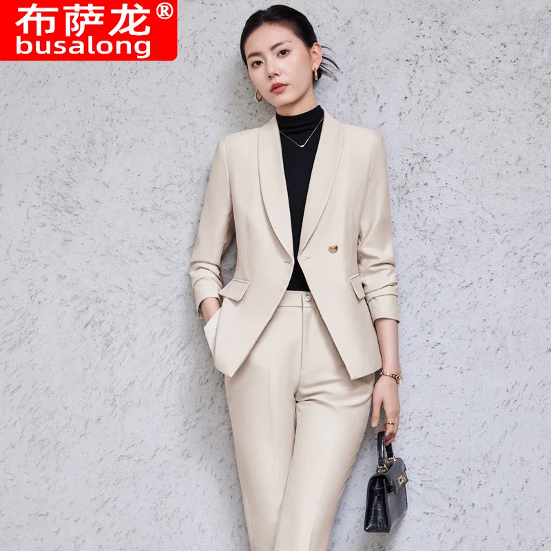 Commuter suit suit women2024autumn new high-end casual British style fashion temperament goddess styleolsuit