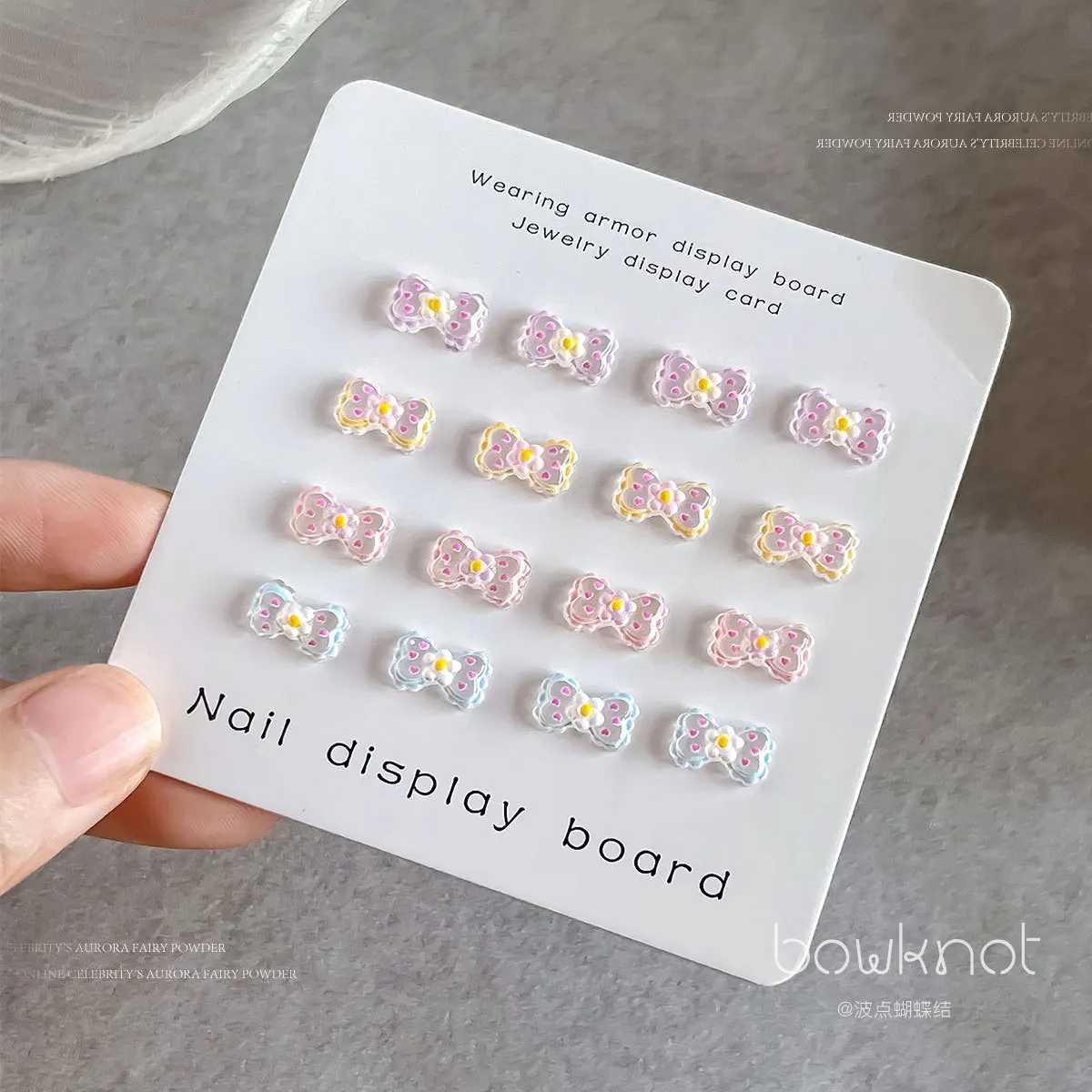 Akcesoria do zdobienia paznokci w kropki z kokardką, cyrkoniami, iluzoryczna żywiczna wstążka, nieśmiertelna francuska baletnica, akrylowa ozdoba, zawieszka.