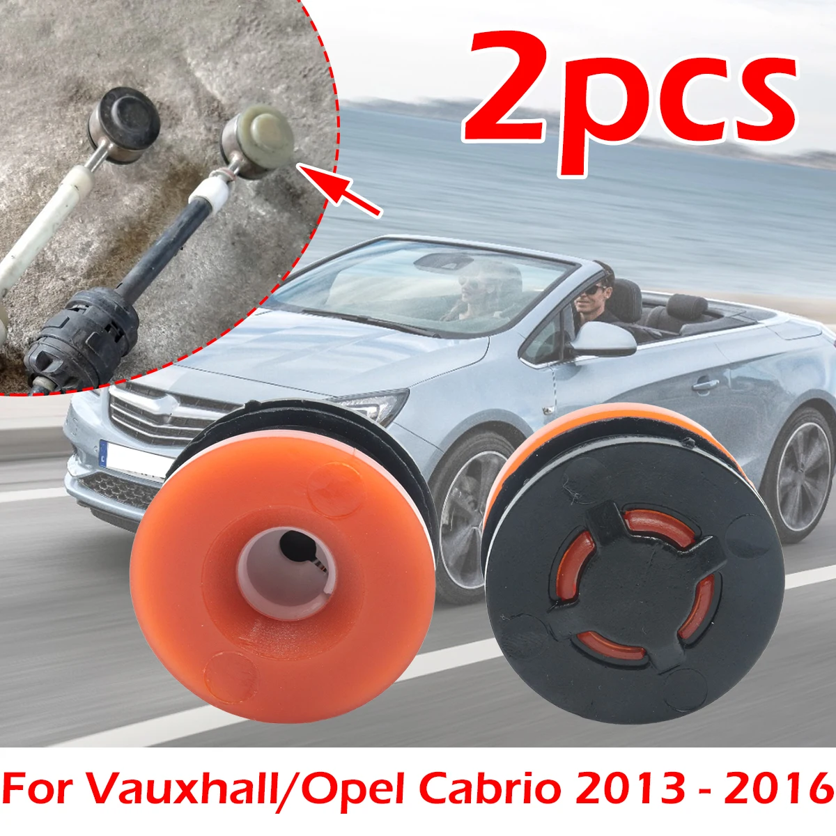 

2kit Gearbox Shifter lever Selector Adapter Grommet Repair Cable Linkage End Rod Bushing For Vauxhall/Opel Cabrio 2013 - 2016