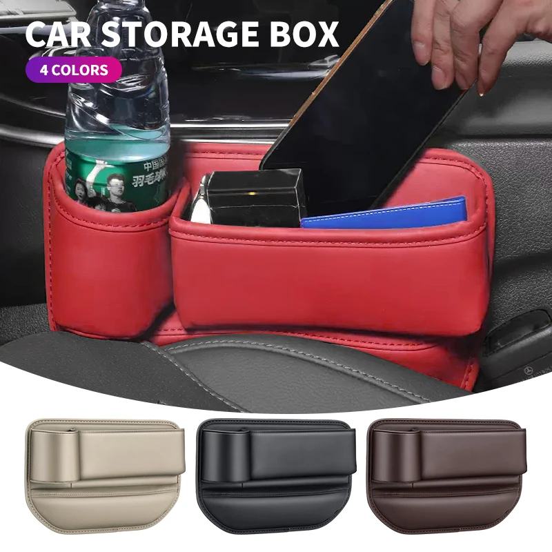 Car Seat Gap Organizer Leak-Proof Storage Box Side Seam Plug For Audi ABT Sline Quattro A3 A4 A6 A5 Q4 Q5 Q7 Q8 A7 A8 TT S1 SQ5 