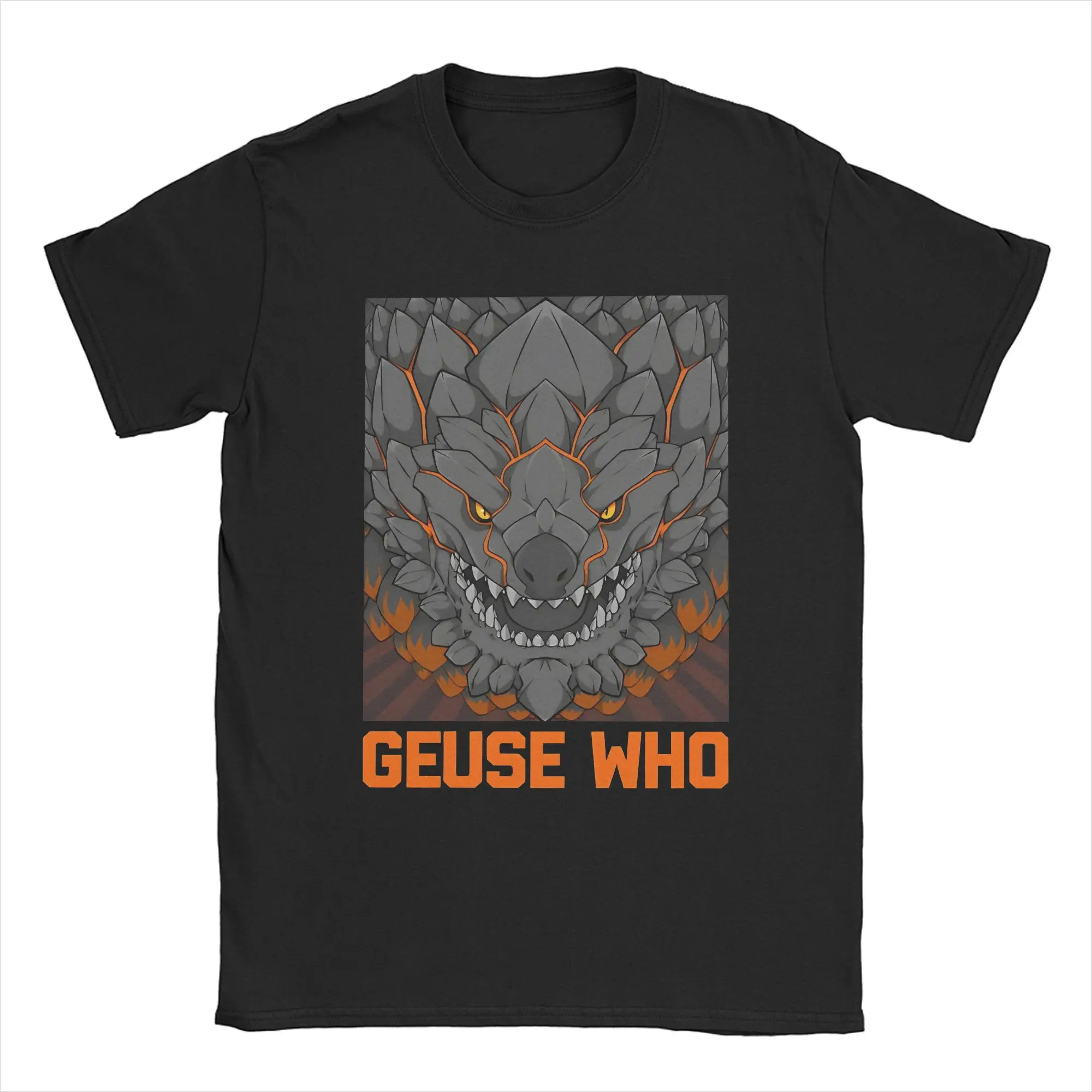 Camiseta 100% de algodón para hombre, camisa de manga corta con cuello redondo y estampado de monstruo, cazador, Geuse Who
