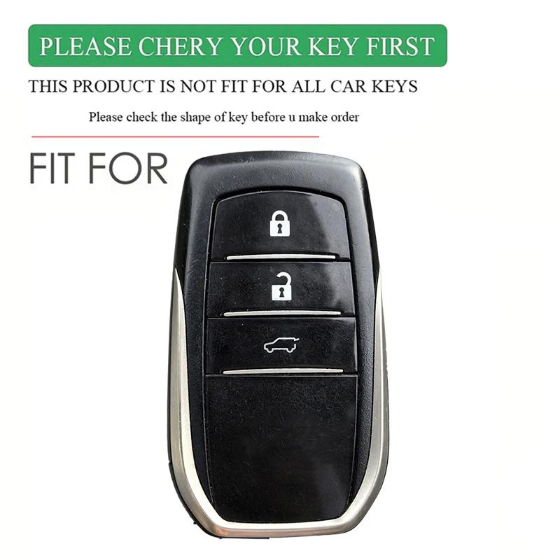 Car Key Case Cover Shell For Toyota Land Cruiser 200 Prado Crown Yaris Cross Hilux Innova Fortuner Camry Alphard PREVIA Vellfire