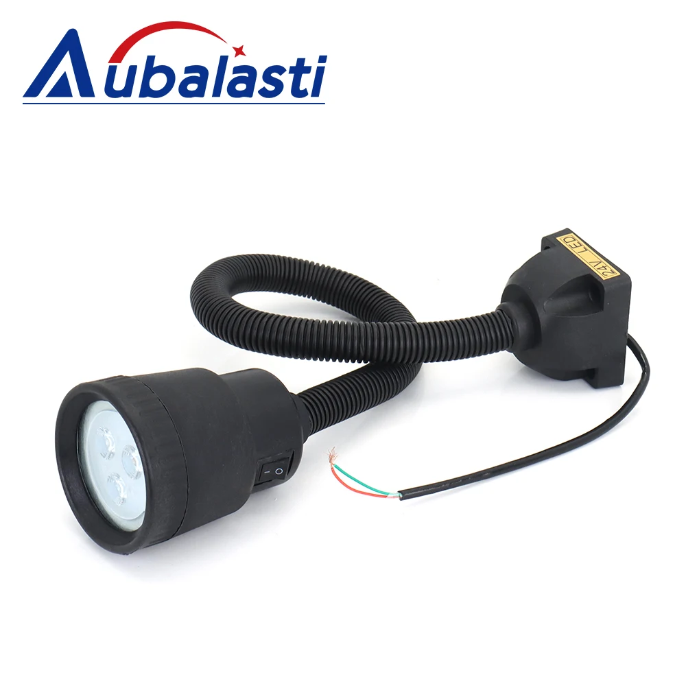 Aubalasti 220V 24V LED macchina utensile lavoro luce collo d'oca industriale CNC macchina utensile fresatrice lampada di illuminazione