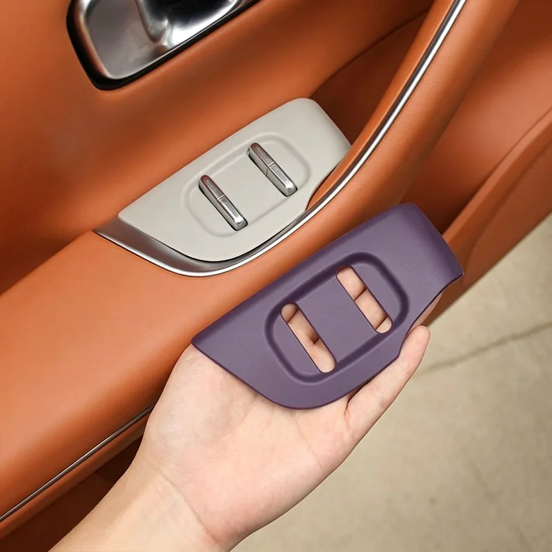 

4Pcs Door Window Lift Switch Protective Cover Pads for LEAPMOTOR C10 2024-2026 Car Interior Modification Accessories
