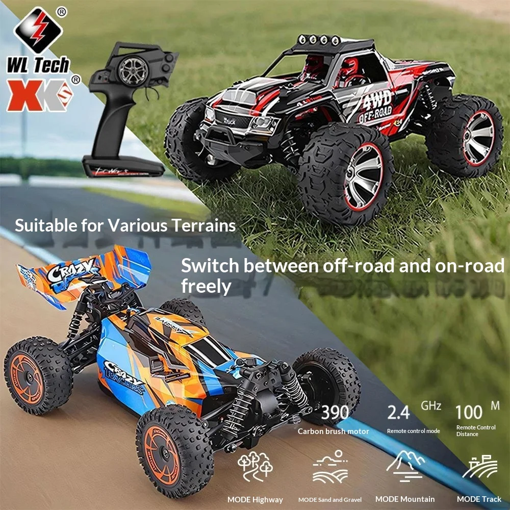 WLtoys 144018 Rc Drift Car 4Wd High Speed Off Road Remote Control Car Double Body Independent Suspension All Terrain Adult Hobby