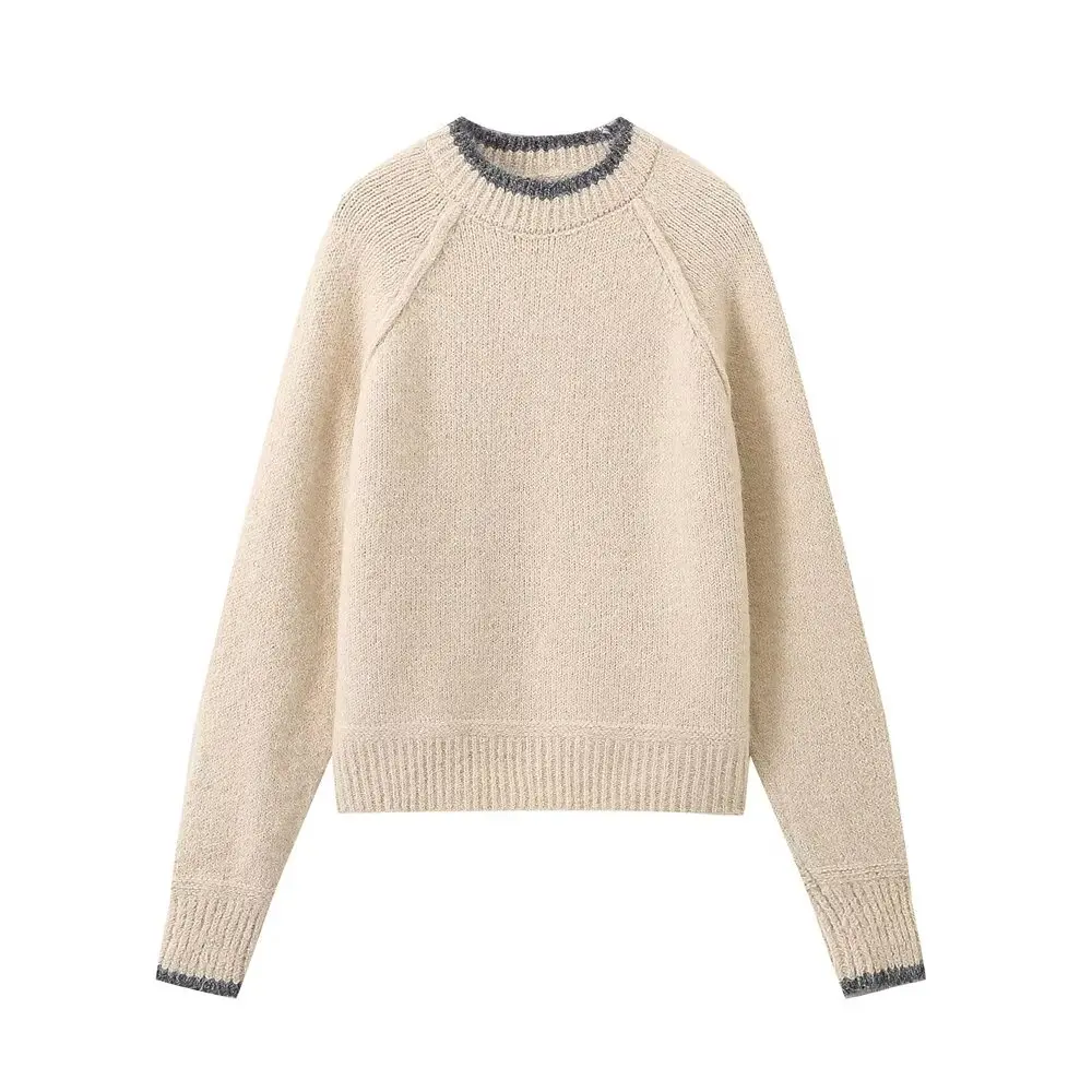 Tangada 2024 Autumn Winter Women Loose Knitted Sweater Jumper Female Pullovers 6H332