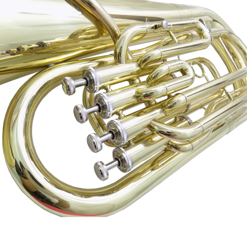 Bb Key 4 Pistons Euphonium Musical Instruments with Case Mouthpiece Yellow Brass Body Lacquer Finish