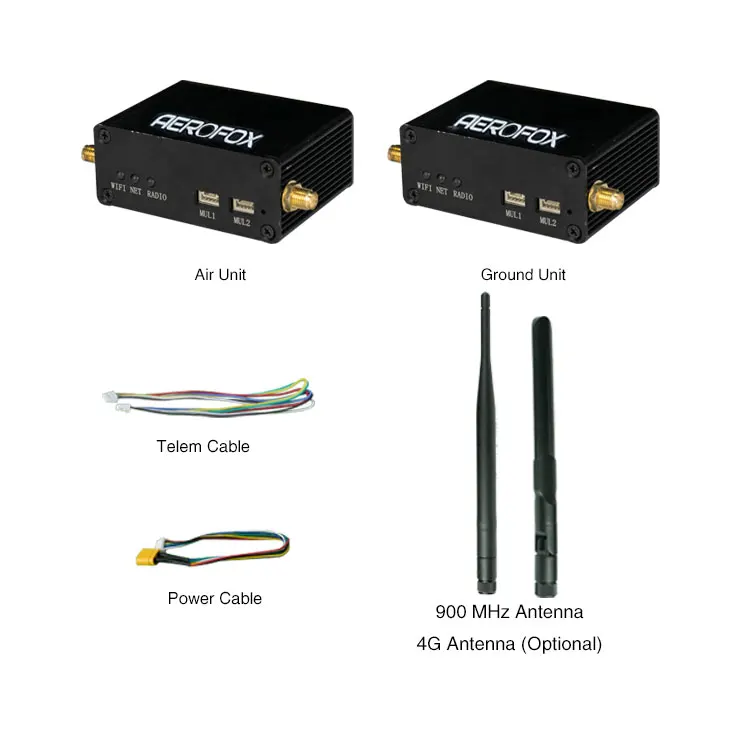 Foxtech Aerofox VDT modul Data nirkabel, pemancar Data nirkabel jaringan bintang jarak jauh 30km 900MHz