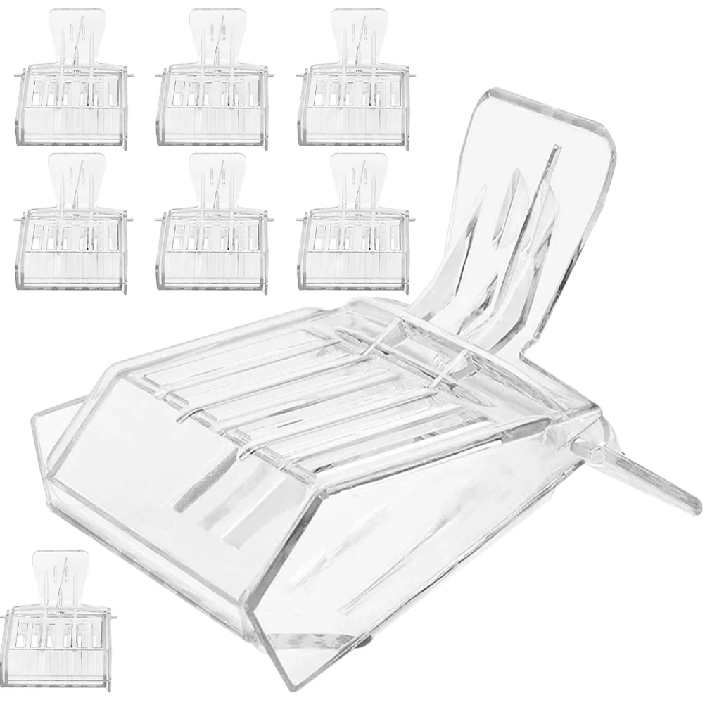 

8Pcs Bee Cage Plastic Transparent Breathable Bee Breeding Catcher Clips Beekeeping Tools Incubation Bases Reusable