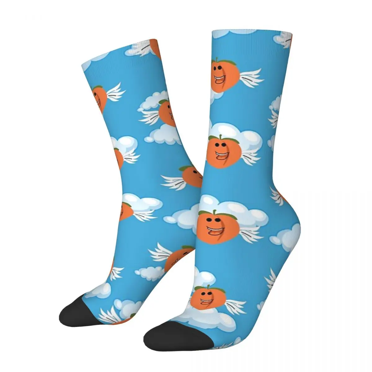 

Vintage Funny Peach Crazy Men's compression Socks Unisex Fruit Party Harajuku Seamless Printed Funny Novelty Happy Crew Sock