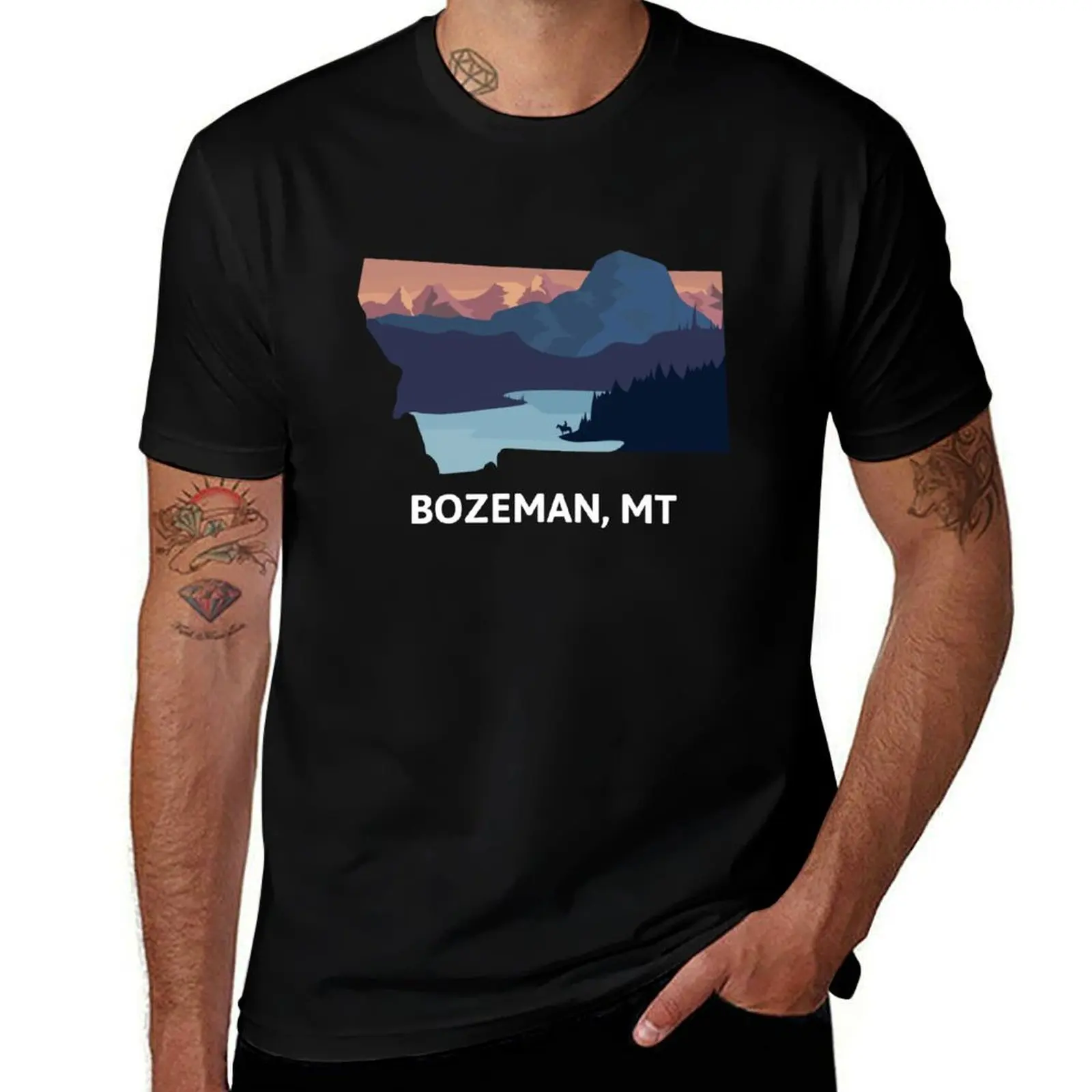 

Bozeman, MT T-Shirt cotton t shirt man cotton t shirt pack t shirt man plain T-shirt
