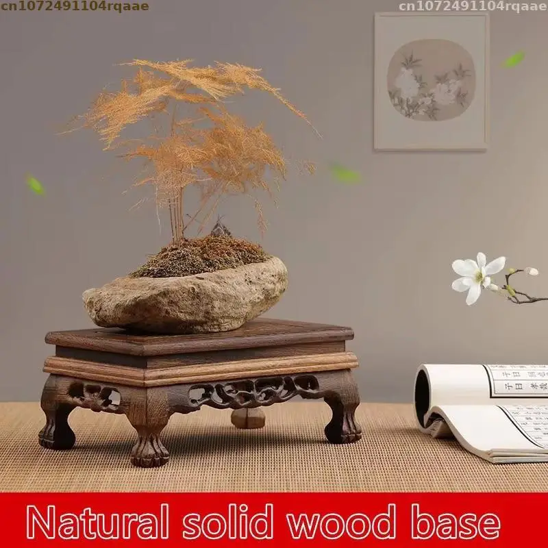 Wooden Miniature Table Furniture Set Pedestal Stand for Coffee Tea Vase Bonsai Plant Flower Pot Sorting Base for Figurines