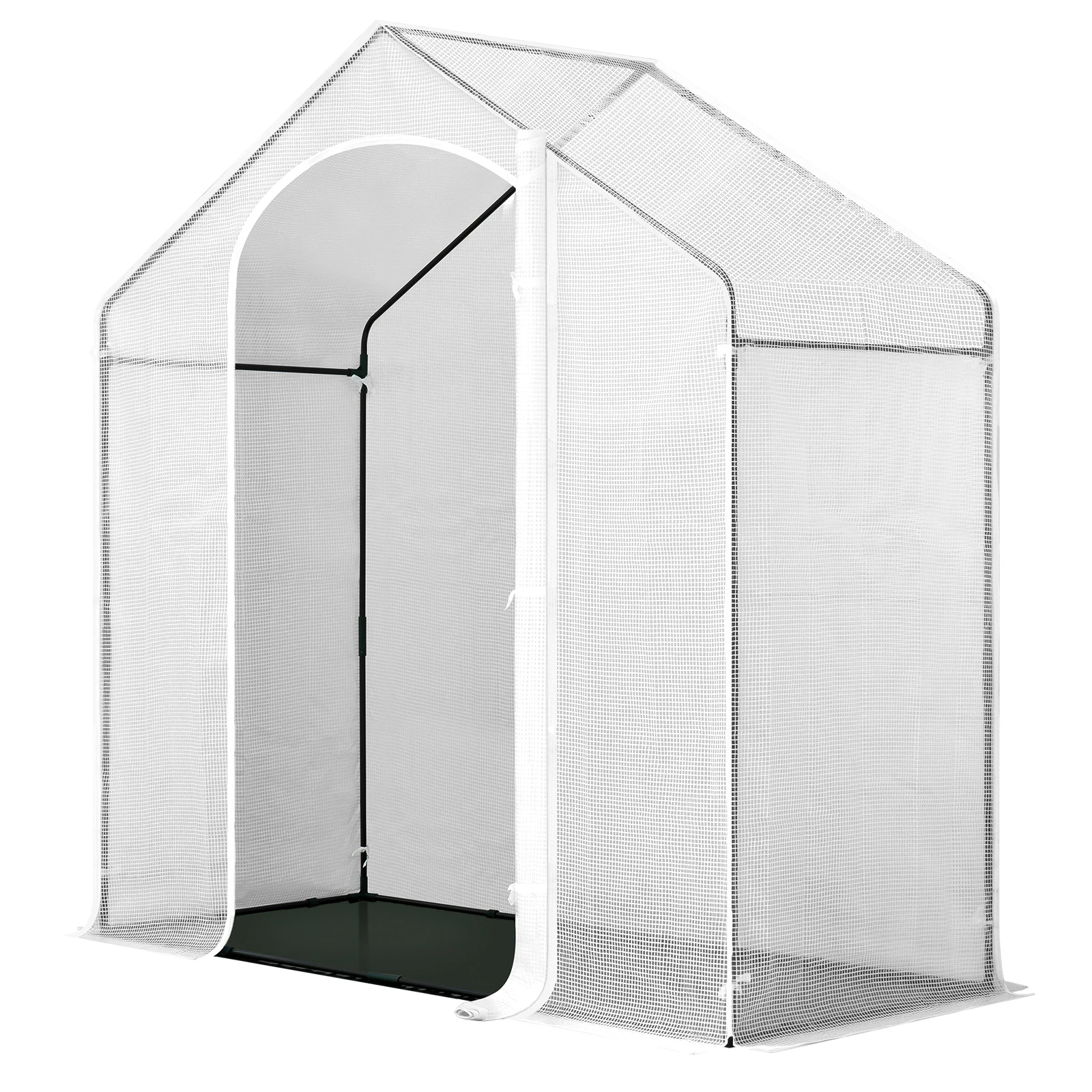 200x80x200cm Greenhouse Foil Tomato Winter Tent with Door 2 Windows  Warm Greenhouse for Vegetables Climbing Plants Garden