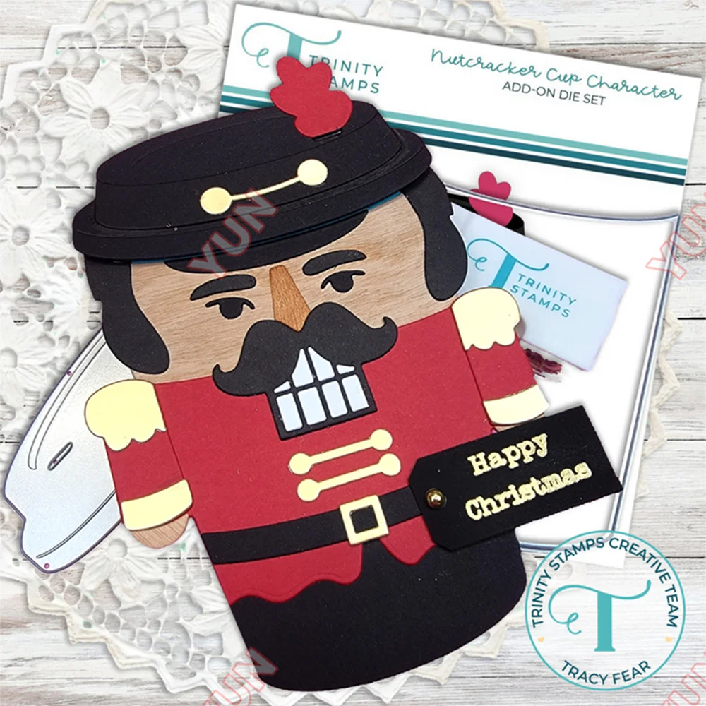 2025 جديد قطع معدنية يموت كأس عيد الميلاد شخصية-كسارة البندق إضافة على يموت مجموعة DIY بها بنفسك سكرابوكينغ ختم بطاقات المعايدة هدية ديكور