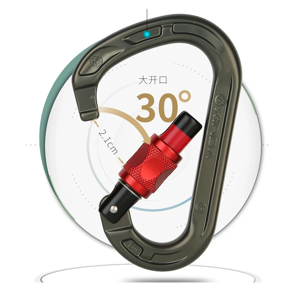 Aviation Aluminum Load-Bearing Safety Buckle,Italian Half Cable, Lowering Main Lock,Outdoor Pear Shaped Climbing,P518