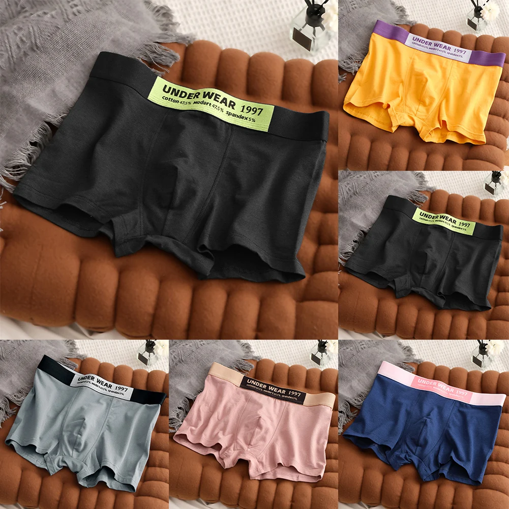 1 قطعة الرجال \\\\\\\\\' الانتفاخ الحقيبة الملاكمين السراويل مشروط القطن منتصف الخصر الملابس الداخلية جذوع السروال رجل سراويل الملابس الداخلية #6