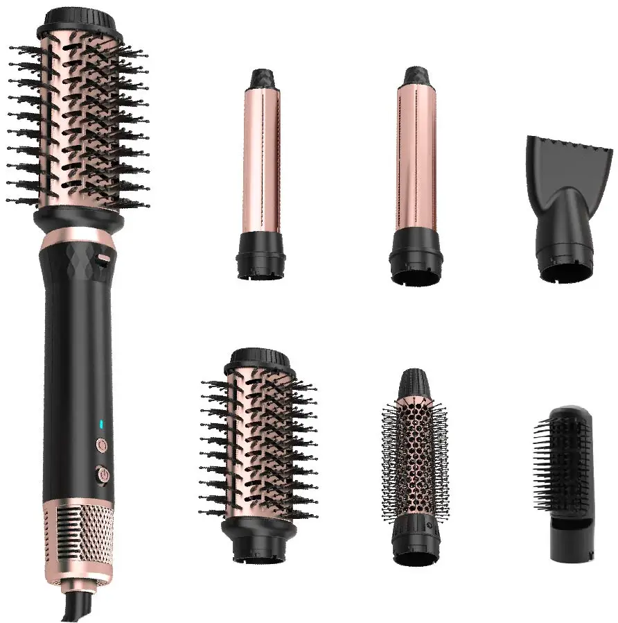 Smart Library Portable One-Step Hair Styler Rechargeable 5-in-1 Curling Wand Straightening Comb Negative Ion Hair Dryer For Hous