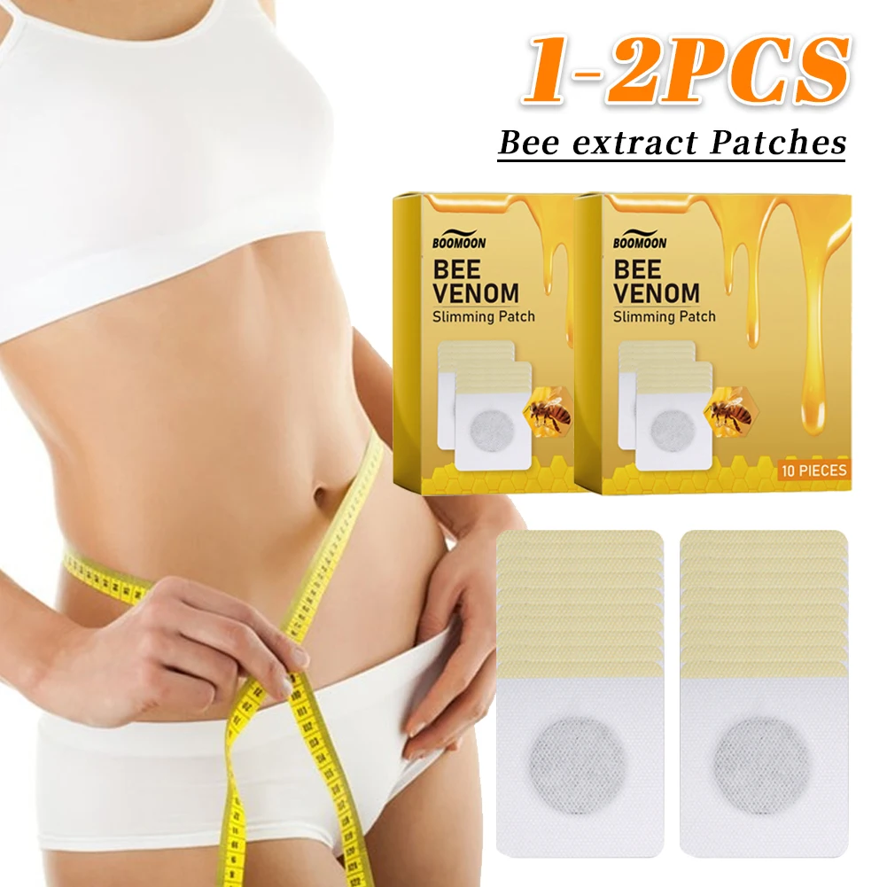 

30Pcs Bee Venom Patches Fast Burning Fat Honeybee Venom Drainage Patches Improve Stomach Belly Slimming Patch for Women Men