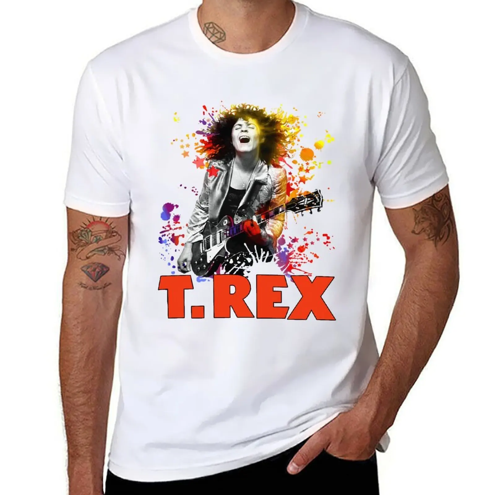 

T rex rock band marc bolan retro cool top tee T-Shirt Quick Dry Outdoor Sports T-Shirt