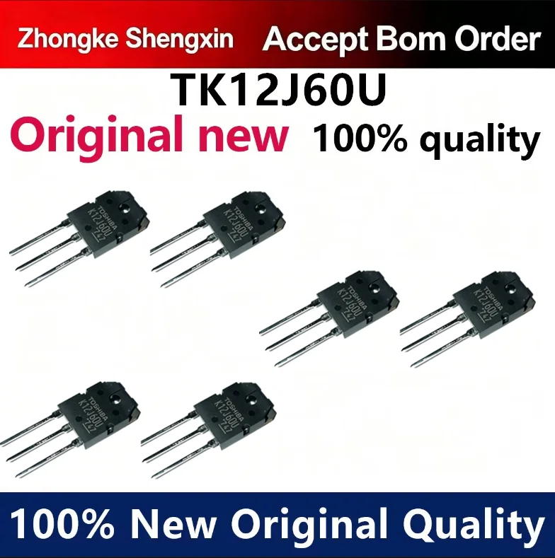 （5pcs）New original imported TK12J60U K12J60U MOSFET TO-3P 12A 600V