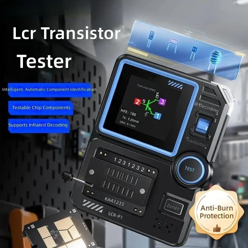for LCR-P1 Transistor Tester Multifunctional Capacitance Resistance MOS Field Effect Triode Electronic Component Detection
