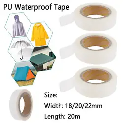 1 roll Length 20meters Width 18/20/22mm waterproof PU coating fabric seam sealing tape hot melt repair tape