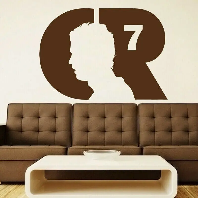 Cristiano Ronaldo CR7 Football Player Football Vinyl Wall Decal Sticker Boy Sport Poster, Football Club Decoration ZQ25