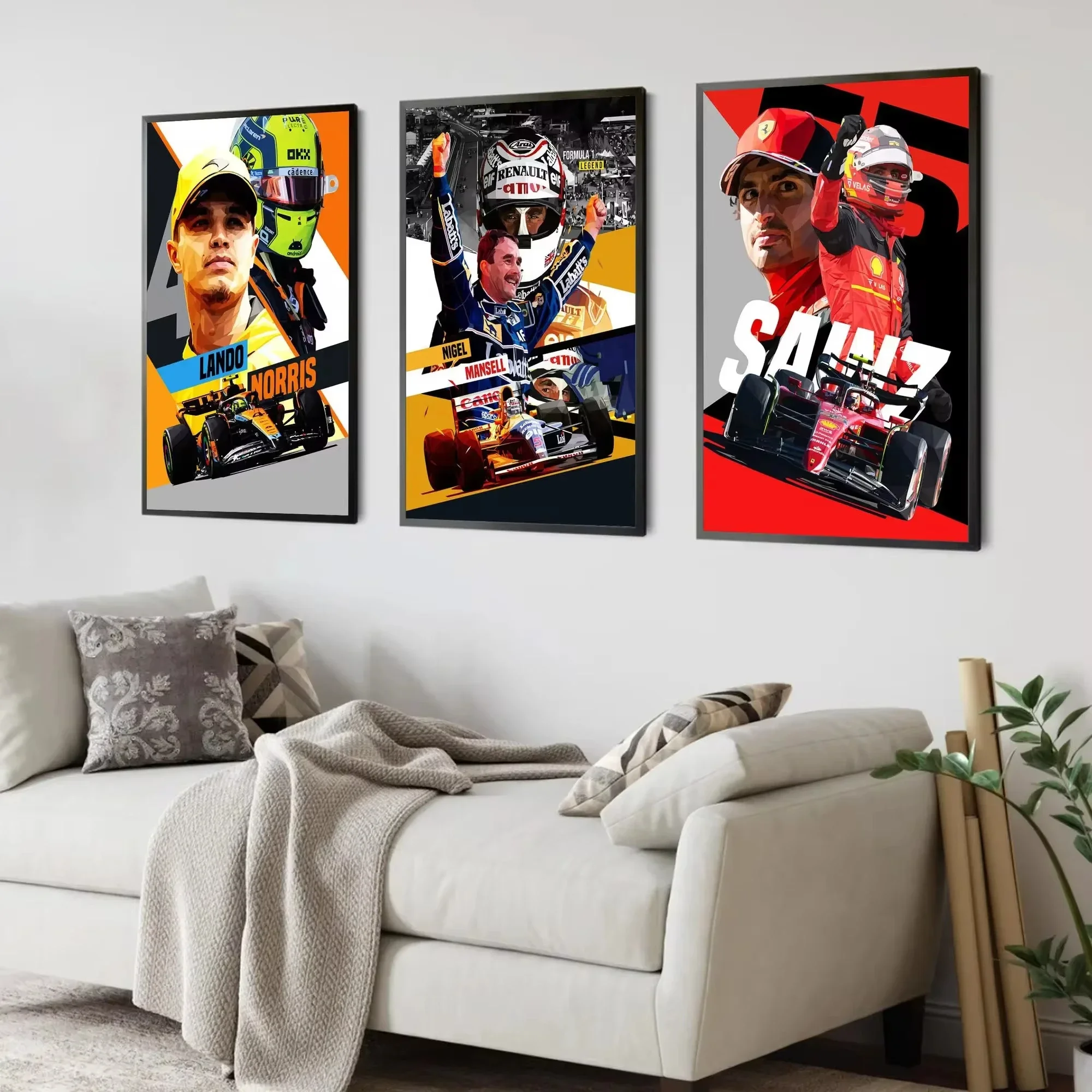 2024 Pop Sports F1 Legend Racing Poster Aesthetic Schumacher Formula 1 Racer Helmet Canvas Print Wall Art Home Driver Room Decor