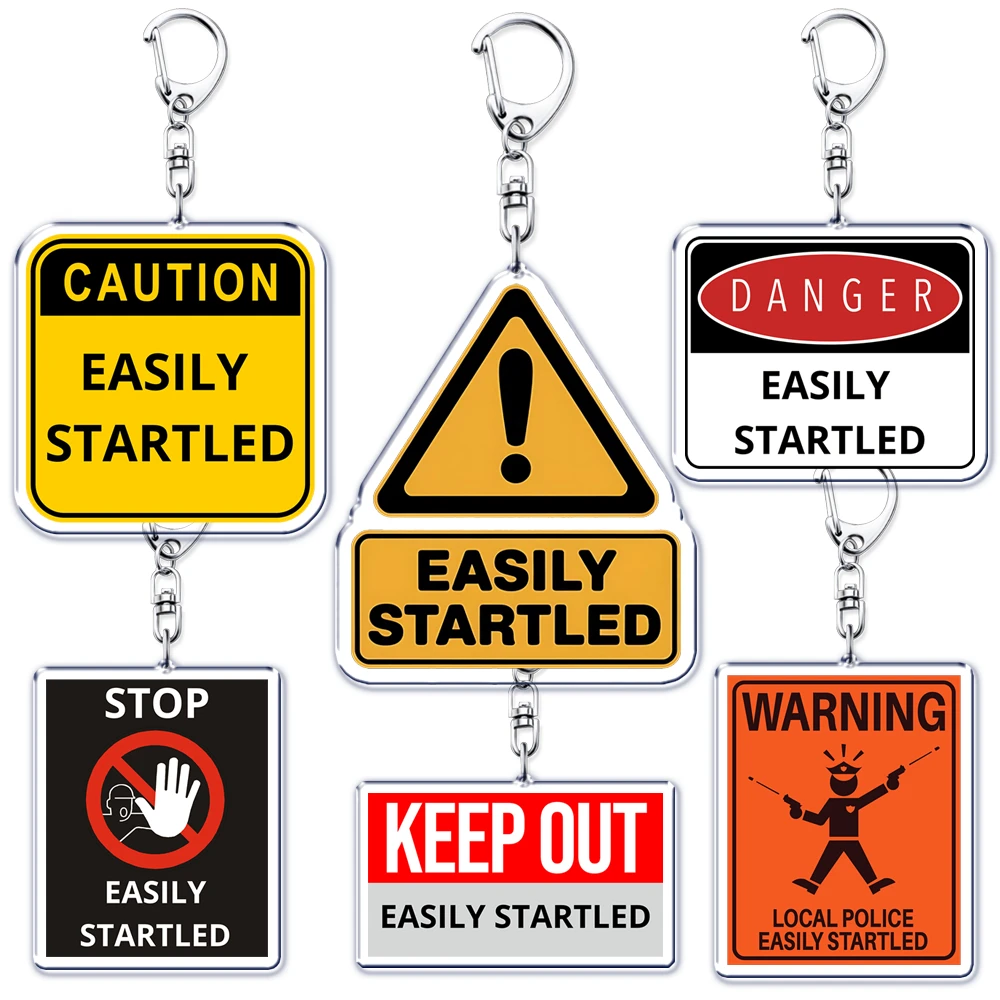 Llavero divertido con miedo fácil de arrancar, llavero, anillo para accesorios, bolsa, insocial, Humor introvertible, joyería, regalo para amigos