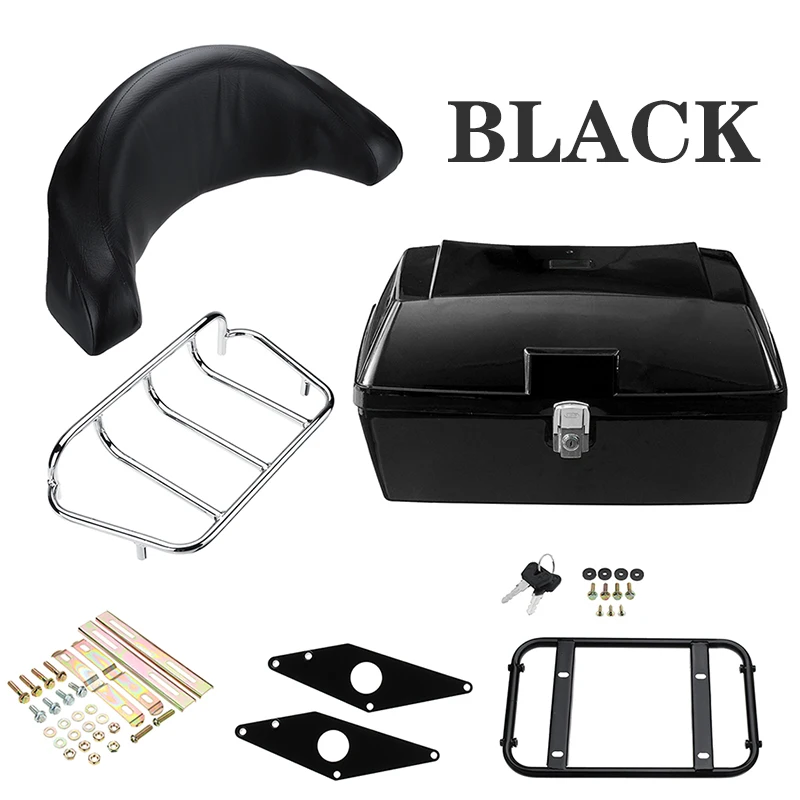

48L Universal Motorcycle Rear Storage Box Tail Luggage Trunk Case Toolbox Scooter Motorbike Motorcycle Trunk