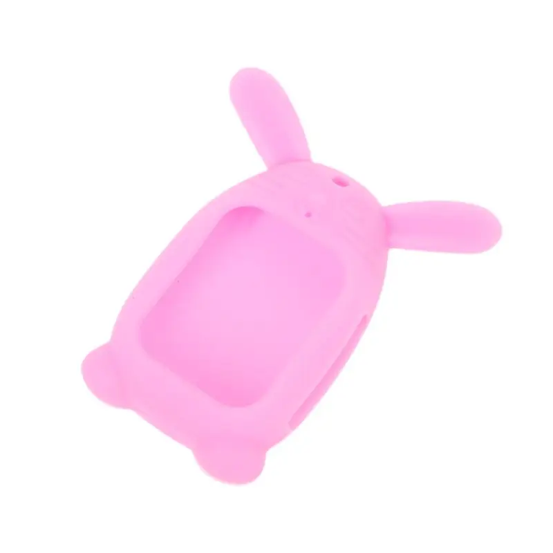 Soft Skin Friendly Protector Cute Rabbit Silicone Pendant Sling Protective Cover for Q90 Kids for Smart Watch