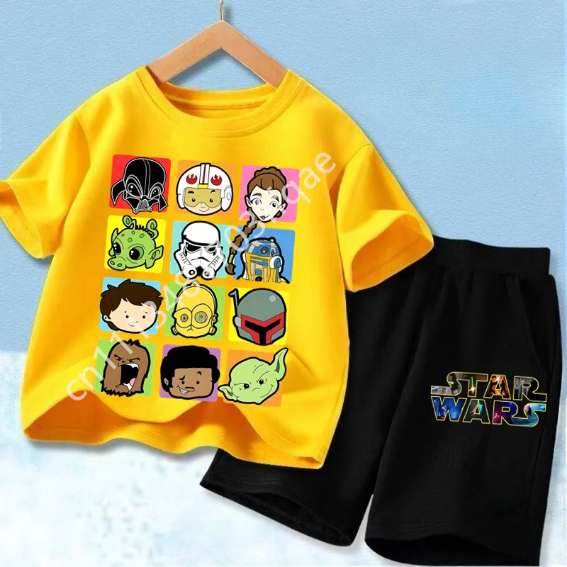 The Mandalorian - Gift for 3-12 Year Boys and Girls 2026 Star Wars Summer Fashion Unisex Baby Yoda Short-Sleeve Set - view 3