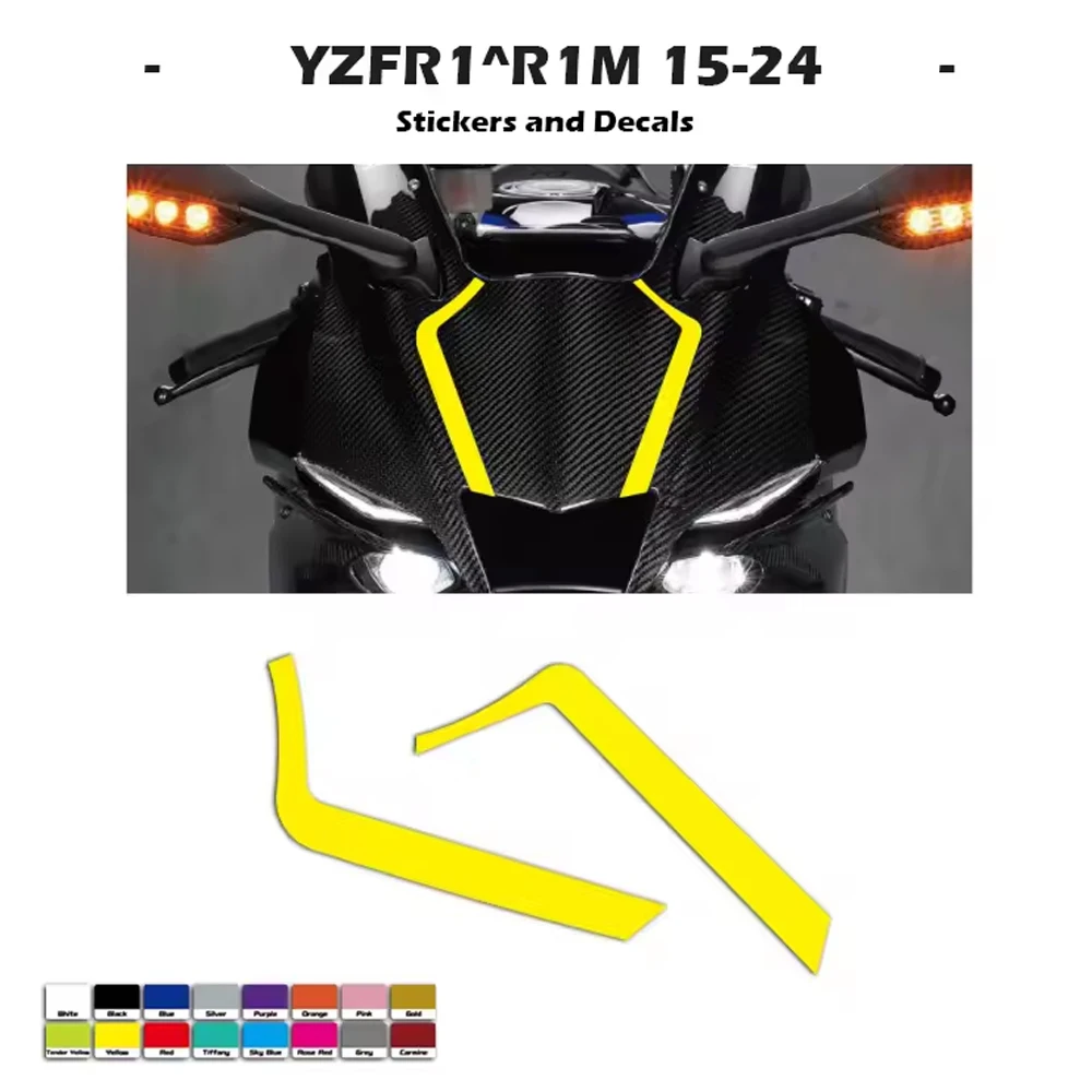 For YAMAHA YZFR1 R1 R1M 2015-2024 Motorcycle Front Fairing Shell Line Sticker Decal Sticker Decal 2020-2021-2022-2023