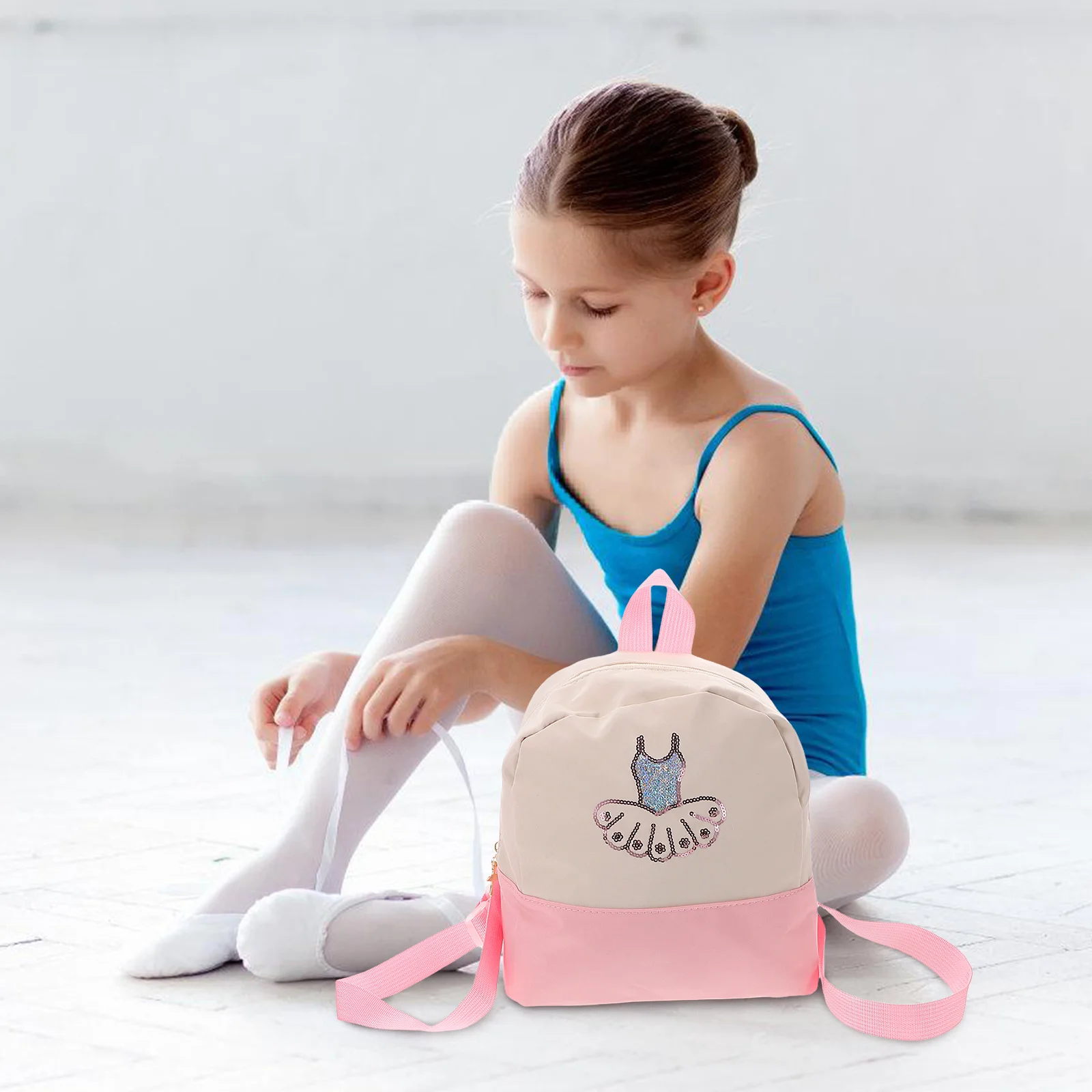 حقيبة ظهر للرقص بتصميم باليه لطيف وحقيبة رقص لإكسسوارات الأحذية ومسابقات فصول الباليه #6