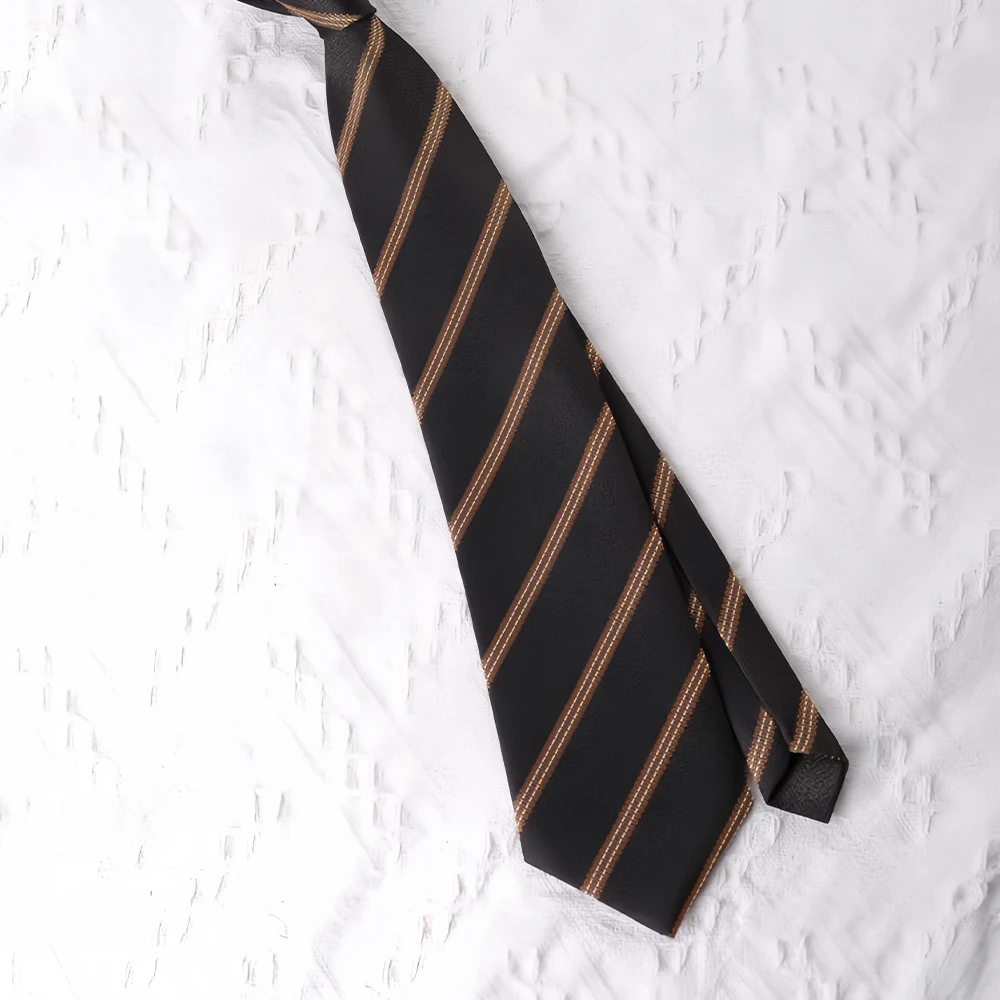 A Handmade Unisex Coffee Brown Striped Hand-Tied Tie, Classic, Versatile, a Must-Have for the Back-To-School Season, Multi-Color Hand-Tied Tie Can Be Worn with Uniforms and Can Be Given as Gifts