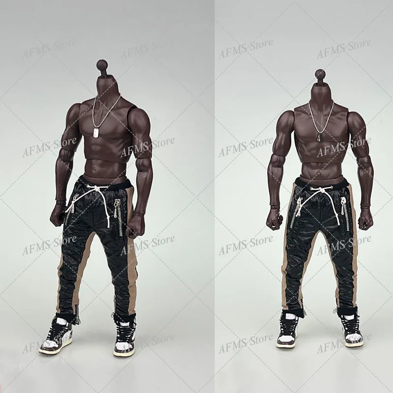 CCN6009 1/6 Male Soldier Hip Hop Pants Men Pants Straight Casual Loose Wide Leg Trouser Streetwear Fit 12inch Action Figure Body