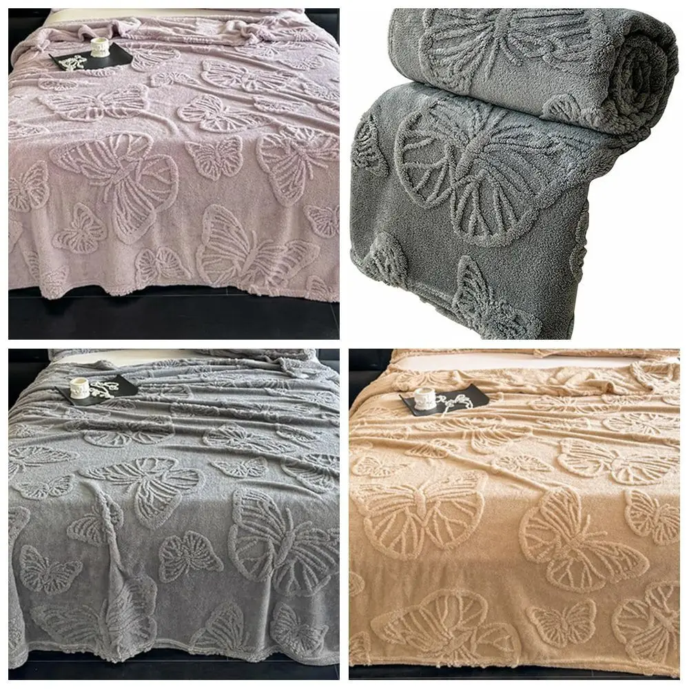 

New Double Sided Cooling Blanket Cold Effect Breathable Conditioning Quilt Spring Summer 3D Butterfly Jacquard Cooler Quilt