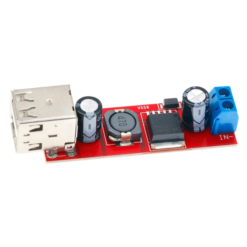 듀얼 USB 출력 DC-DC 스텝 다운 벅 전원 모듈 9V/12V/24V/36V 5V USB 3A 차량 충전기 LM2596