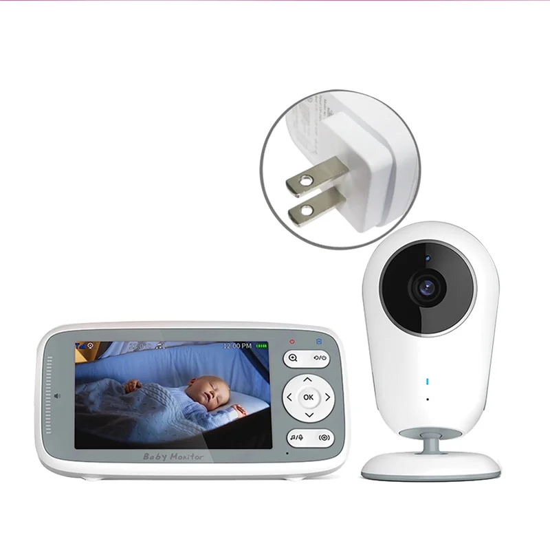 ABRE-4 Inch Video Baby Monitor Camera 3X Digital Zoom Two Way Audio Auto Night Vision HD Security Camera
