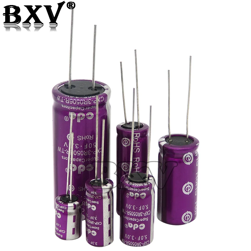 1PCS 3.0V CDA 3V Super Capacitor 1F 2F 3.3F 5F 7F 10F 15F 18F 20F 30F 50F 60F 100F 120F Farad Capacitor 3.0V3.3F 3V10F