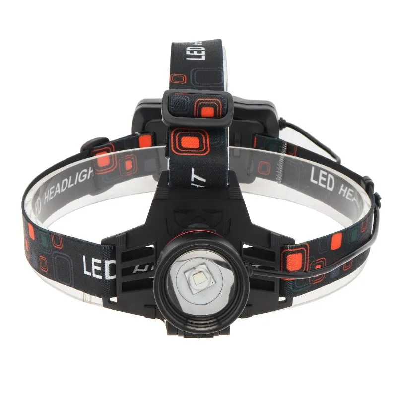 Waterproof charging hunting headlight USB cable with variable zoom, brightest LED headlight green, red, purple,white night light