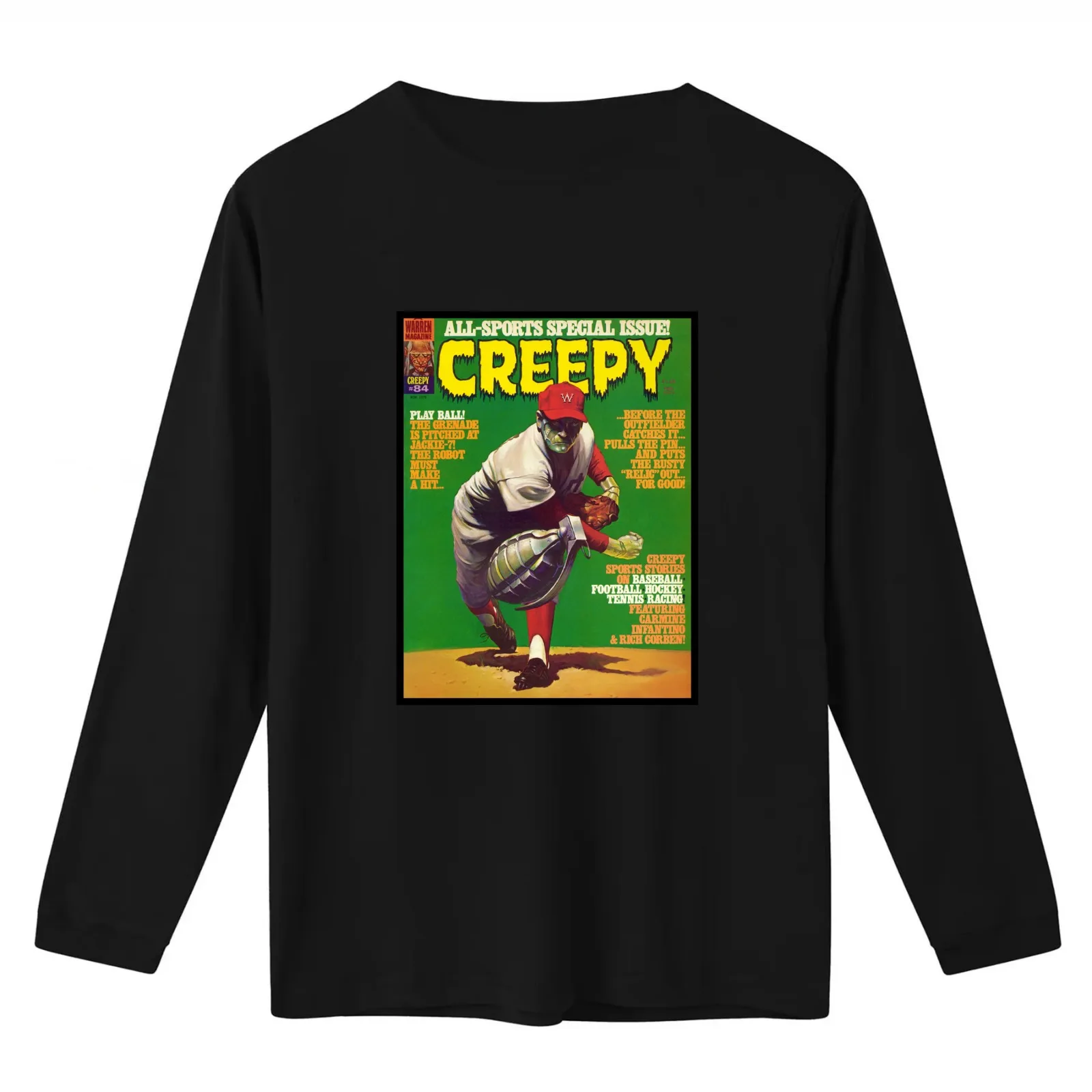 OH MY! ANOTHER GREAT VINTAGE CREEPY #84 MAGAZINE COVER! T-Shirt Summer Casual Cotton Tee Unisex Men Women